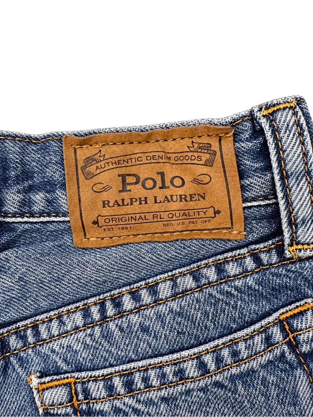 Ralph Lauren Kids Denim Shorts in Blue with Frayed Hem